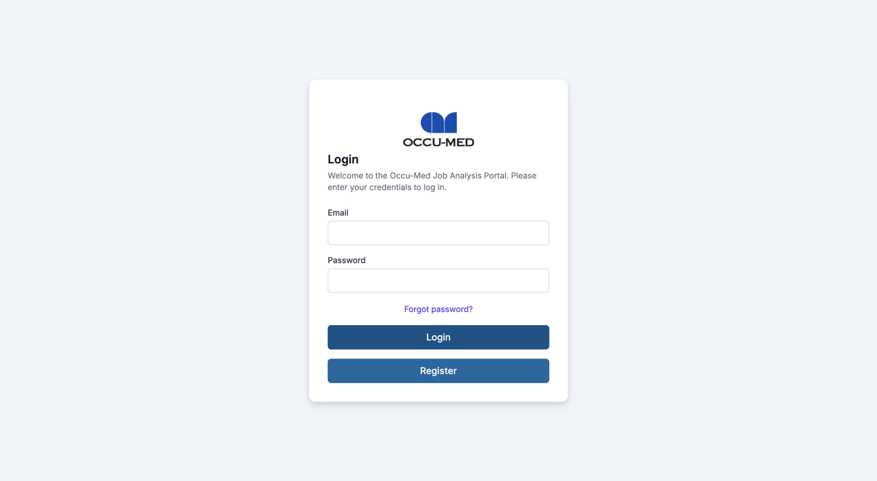 OccuMed Job Analysis Portal